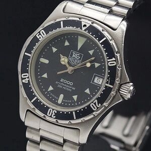 TAG Heuer 2000 Professional Silver and Black Watch
